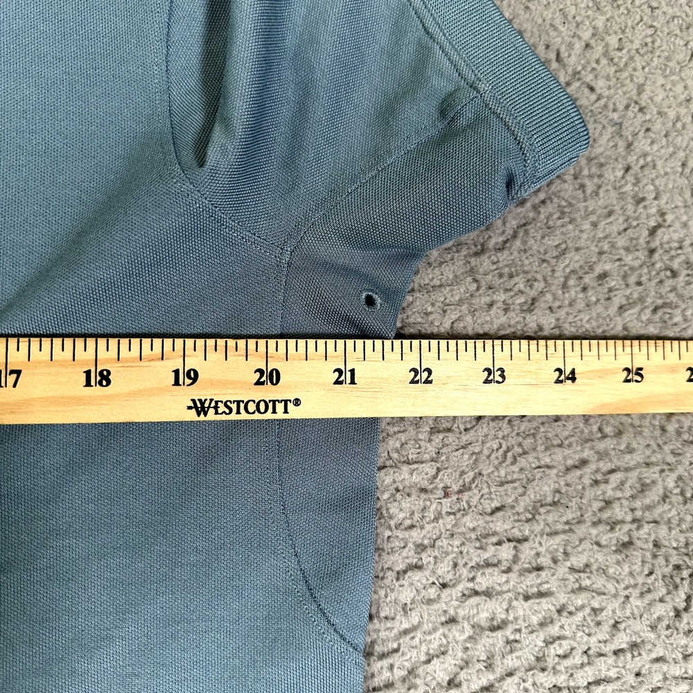 Lululemon Shirt Mens Large Blue Live In Practice Pique Polo Golf Casual Preppy - Picture 8 of 10